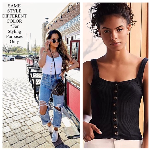 FREE PEOPLE BOHO CAMI TANK TOP SLEEVELESS TEE A2C - Picture 4 of 14